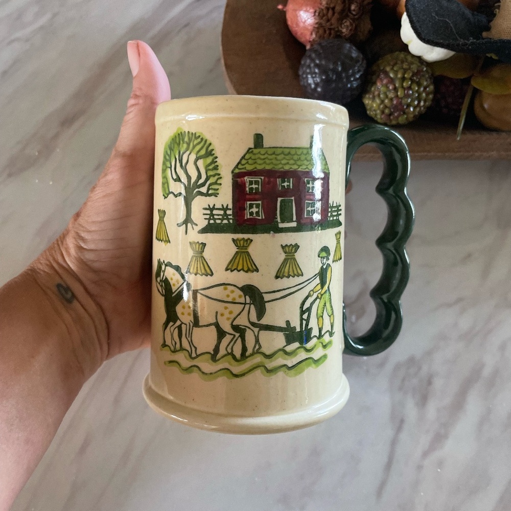 VTG POTTERY POPPY TRAIL BY METLOX PROVINCIAL GRAND COFFEE/TEA MUG/BEER STEIN